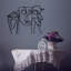 Élégant accessoire mural décoratif en métal, noir, 19,7 po x 15,4 po | Fabrication 100% métal, épaisseur: 0,05 pouce | Parfait pour la décoration intérieure, le salon ou le bureau, durable et attrayant