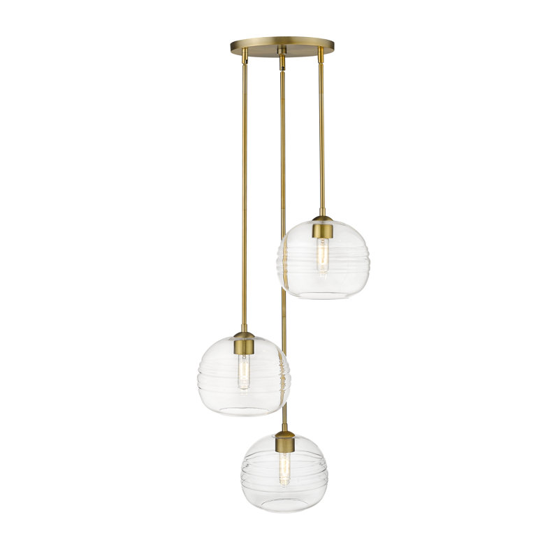 Calvert 3 - Light Cluster Pendant, Olde Brass