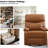 Abdou  Fraher Top Grain Genuine Leather Recliner, Small Swivel Rocker Recliner Chair,manual Recliner Chair For Living Room, Bedroom, Home Theater,rv-78957007