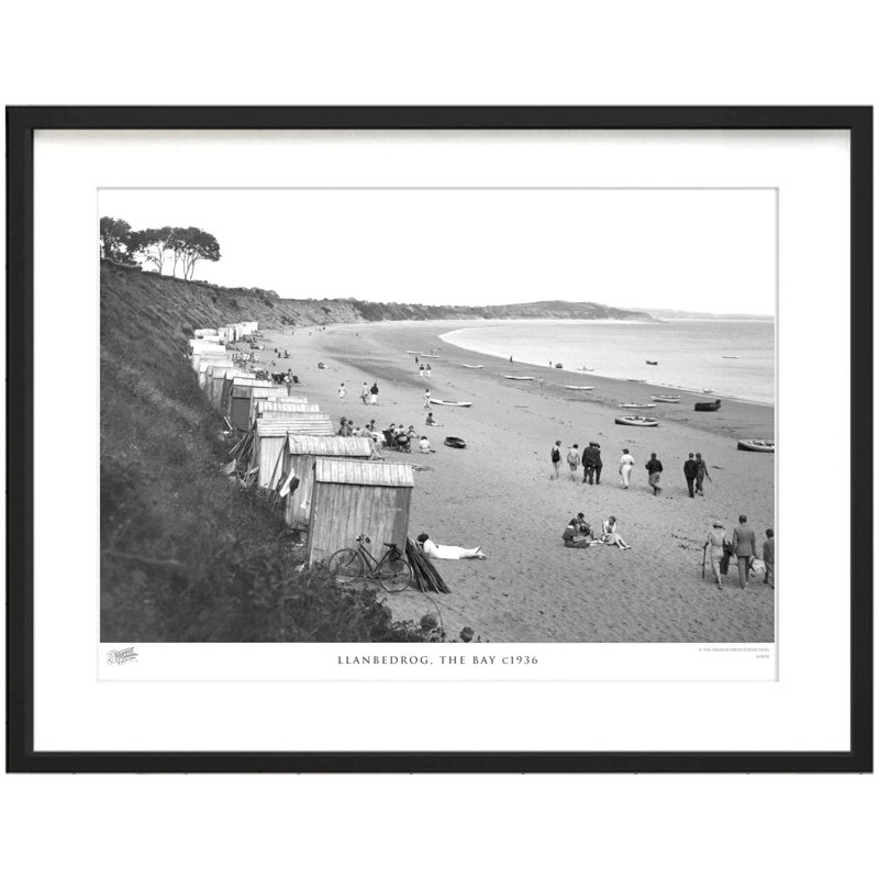 Llanbedrog, The Bay C1936 - Single Picture Frame Print, 60cm H x 80cm W x 2.3cm D
