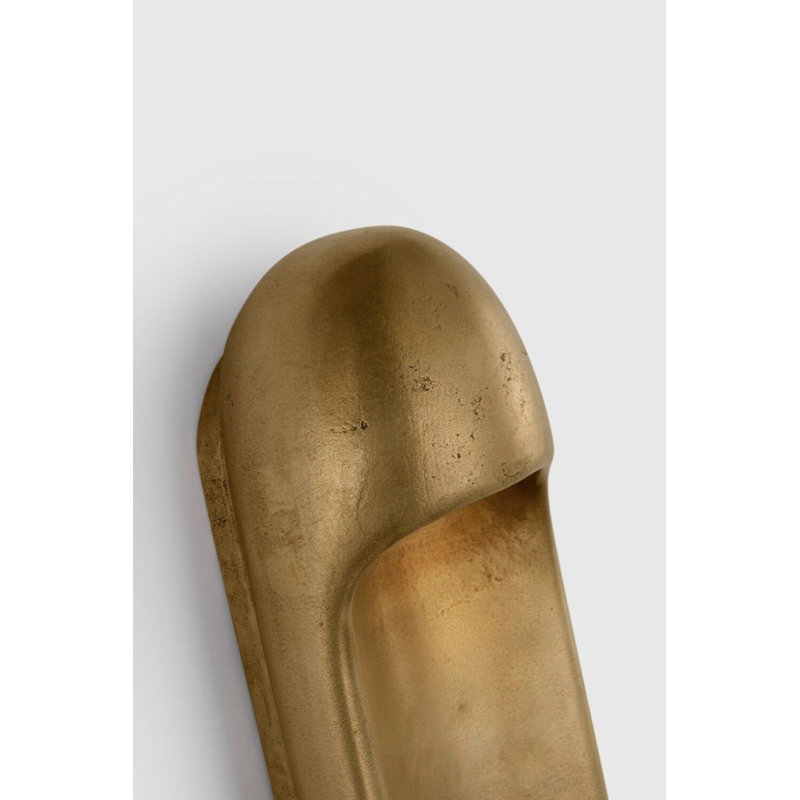 Esculpa 1 - Light LED Outdoor Sconce, Museum Brass