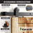 T-Shape Design Top Mount Black Rustic Standard Single Track Two Door Barn Door Hardware Kit (Door Not Included)-2044176650