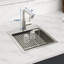Évier de cuisine à cuve simple à montage sur plan en acier inoxydable de calibre 16 avec robinet coulissant L 15 po x l 17 po-122534108-122534112