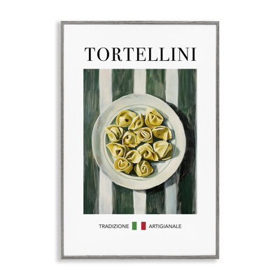Traditional Tortellini Pasta Framed Giclee, design by Andreas Magnusson