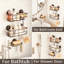 Bronze 3-Pack Suction Shower Shelves with Hooks
