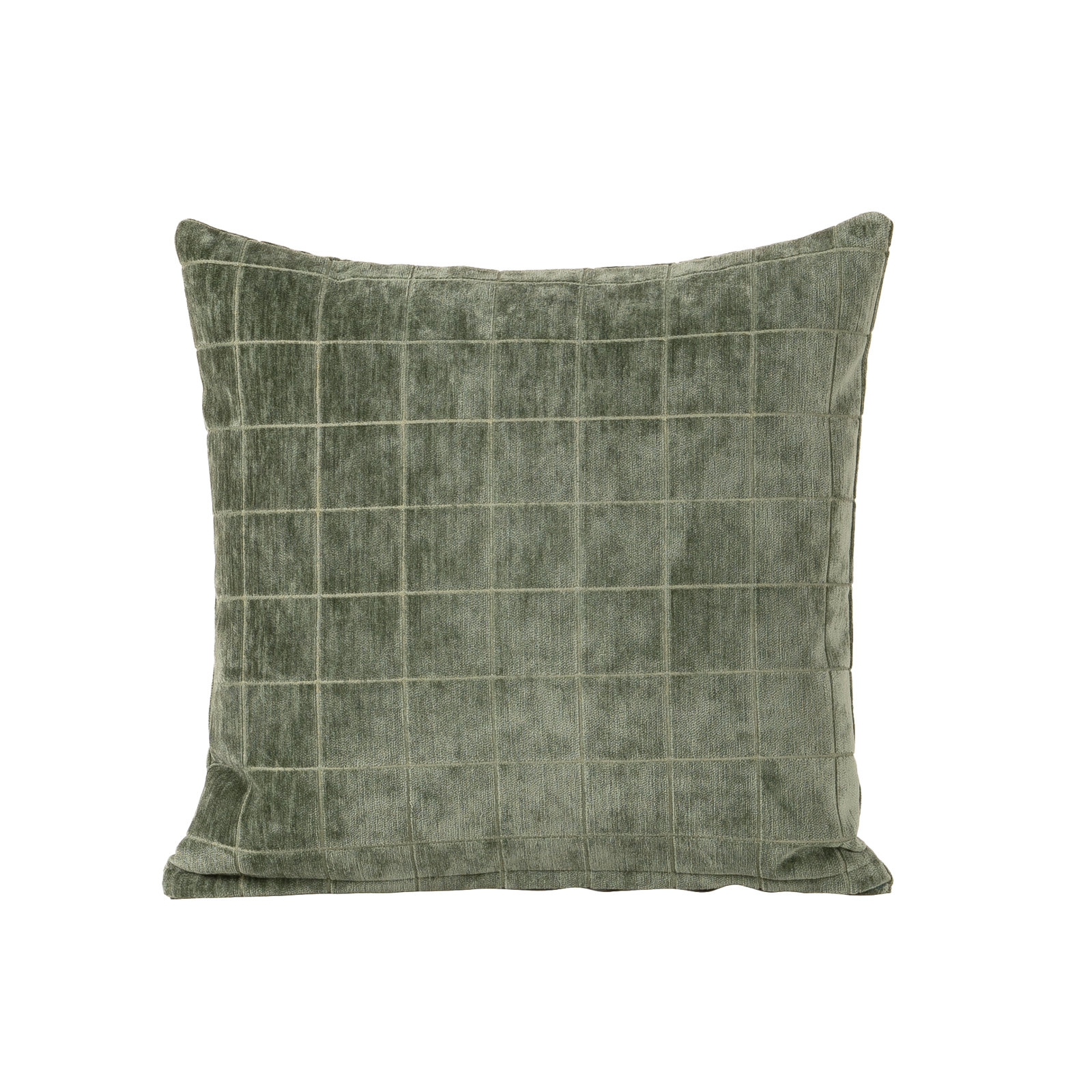 Otterville Velvet Grid Throw Pillow, Ocean Geometric, 30"H x 30"W, Polyester
