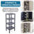 Plastic Modular Shelf Unit 4 Tiers, Grey-36010420