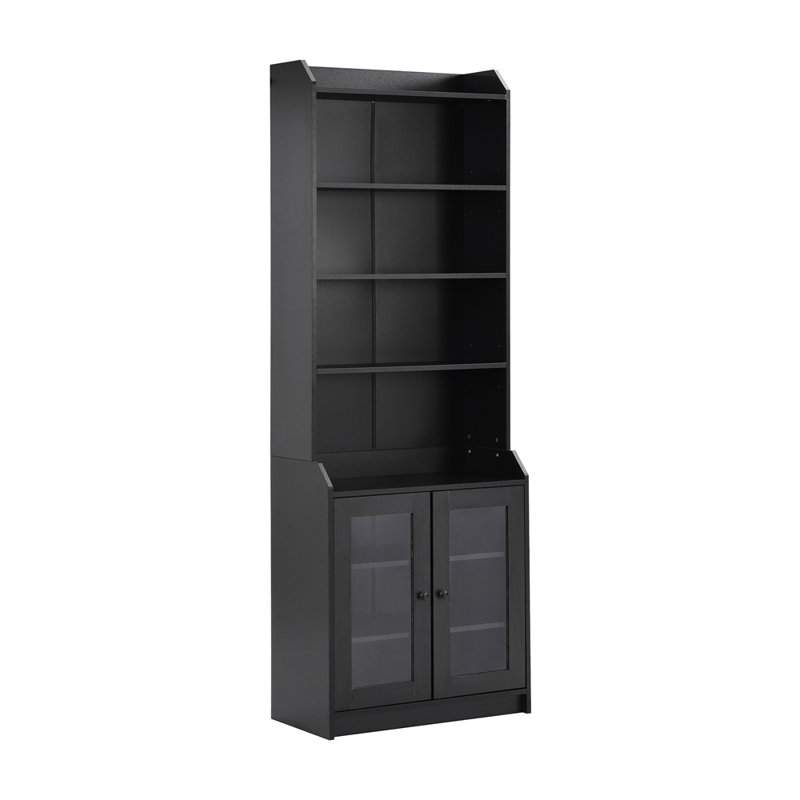 Soussi Sideboard with Bar Hutch, Black