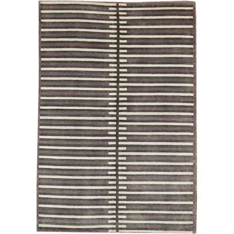 Hand-Knotted High-Quality Gray Area Rug