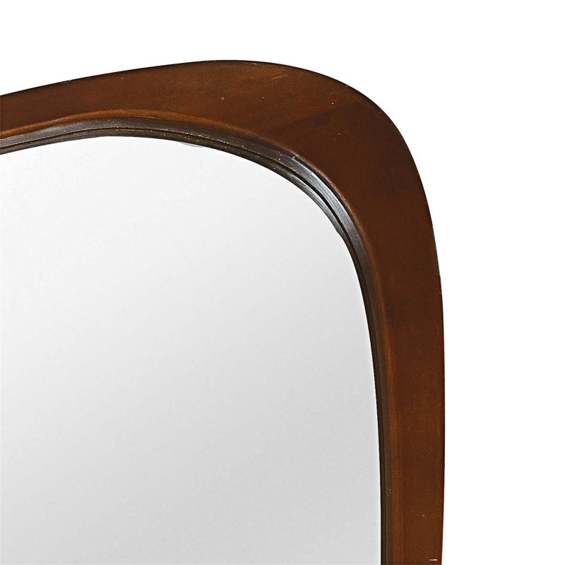 Miroir décoratif, Noir / noyer foncé, 30,01 po x 20,01 po