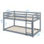 Lit superposé simple en bois d'hévéa sur lit simple avec échelle-731334369