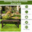 2 bancs de patio extérieurs, mobilier de jardin en bois rustique, capacité de 550 lb, siège de jardin brun pour 2 personnes
