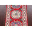 Tapis de couloir oriental géométrique rouge Kazak noué à la main 3 x 10