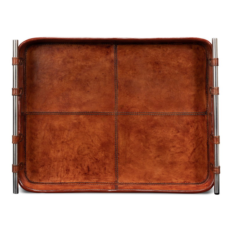 Shagreen Decorative Tray, Brown