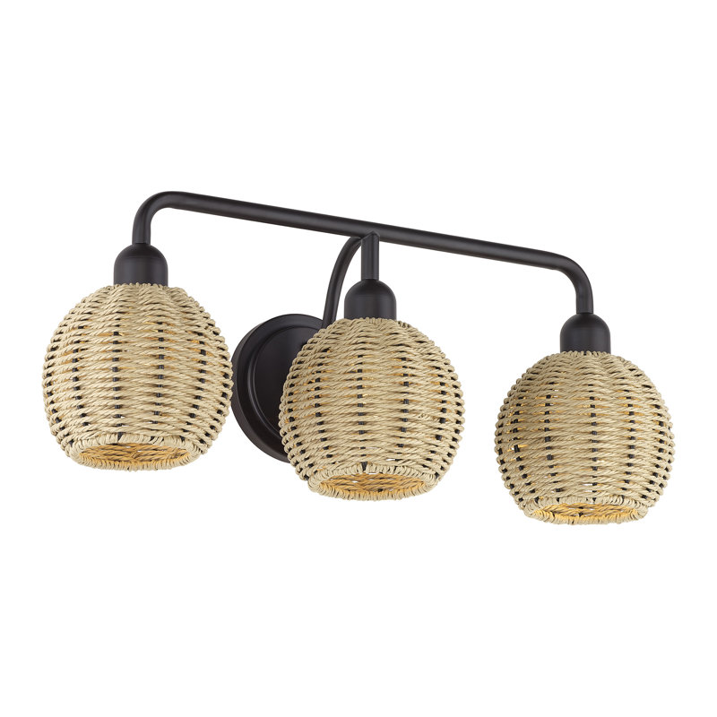 Applique murale pour meuble-lavabo 3 lumières Amileigh, Bronze
