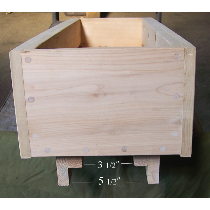Jardinière en bois 1 pièce Dingess Deck, H 10 po x l 31,5 po x P 9,75 po