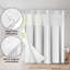 Rideau de douche 72X75 Hookless - 100% polyester