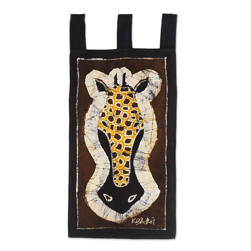 Tenture murale en coton girafe I