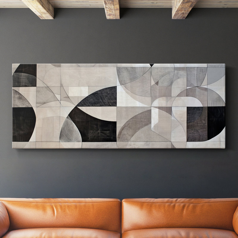 Toile tendue avec châssis abstrait Series # # VII-Wide, H 20 po x l 50 po