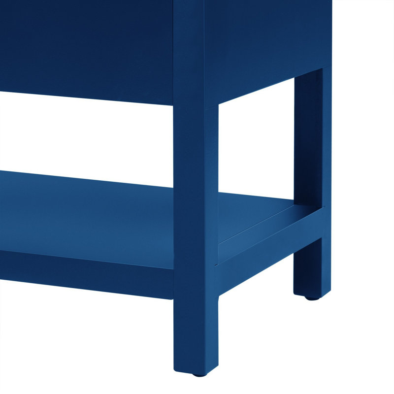 Functional Entryway Console Table with Ample Storage, Navy Blue