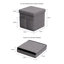 Repose-pieds Charboneau avec poches de rangement - Repose-pieds pliables de 15 pouces ou organisateurs de rangement pour chambre à coucher, salon ou dortoir, ensemble de 2 - Gris-123091366