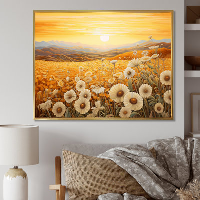 Radiant Golden Blooming Meadow II sur toile