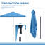 Parasol de balcon extérieur demi-parasol 8 pi-1252191305