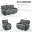 Reclining Living Room Sets Sectional Recliner Plush Corduroy Couches Set Living Room Sets-1242256211