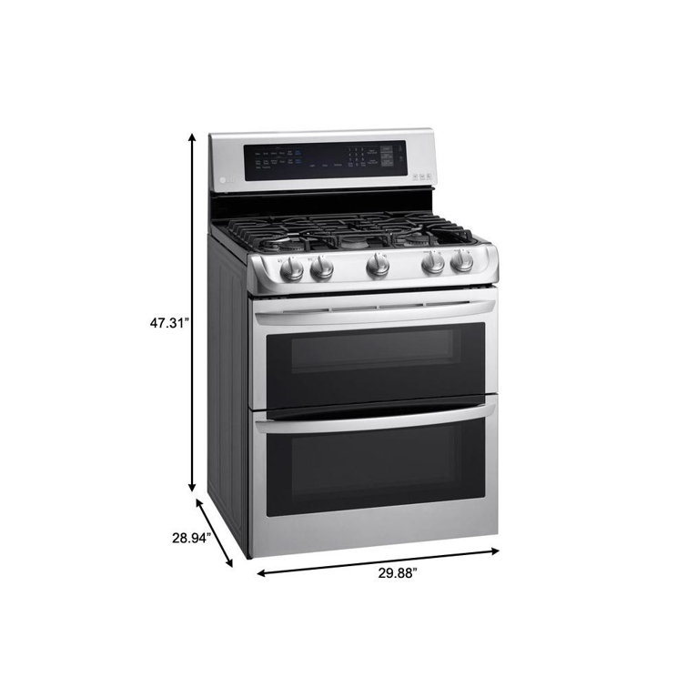 LG LDG4313ST Double-Oven Gas Range - 6.9 cu ft - Stainless Steel