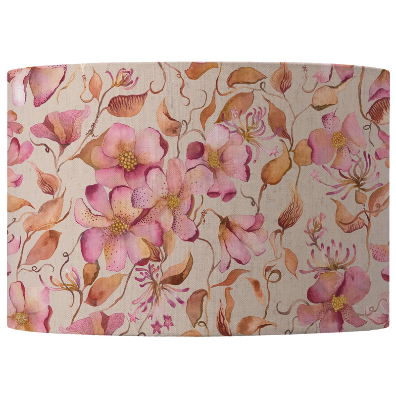 Round Lamp Shade ( No Direct Attachment Method ), Pink, 25cm H x 40cm W x 40cm D