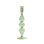 F2023 11'' H Glass Tabletop Candlestick