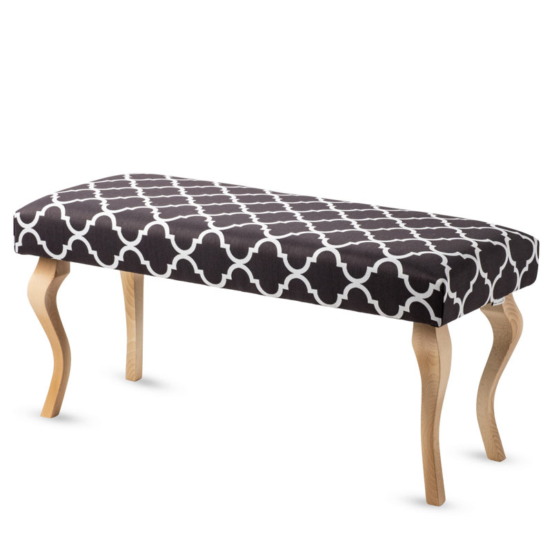Neerings Velvet Upholstered Bench, H45 x W100 x D30cm