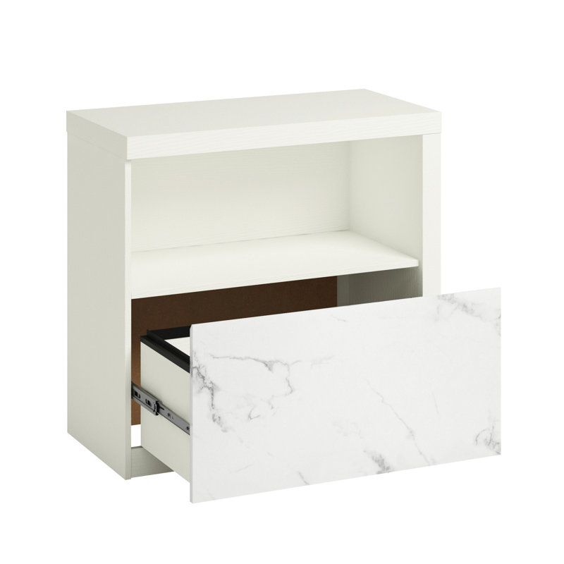 Classeur latéral blanc pour bureau organisé et vestibule, bois d'ingénierie, courrier à compartiments, format compact, installation ou installation rapide à domicile, construction, rangement, assemblage