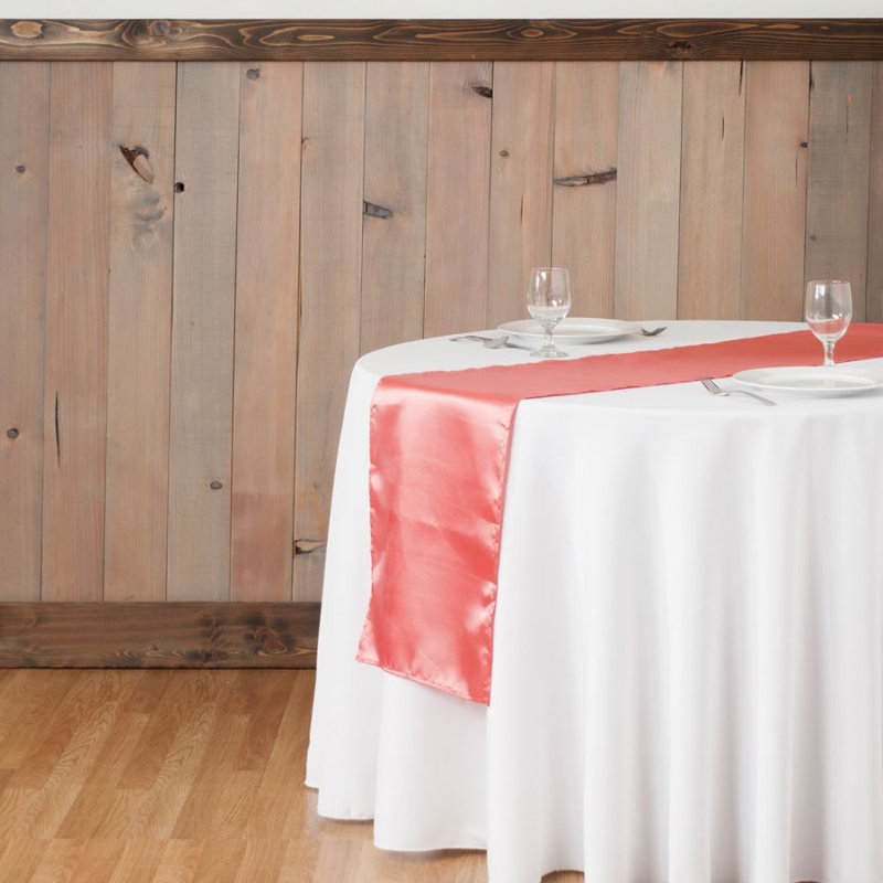 14 X 108 Satin Table Runner, Coral