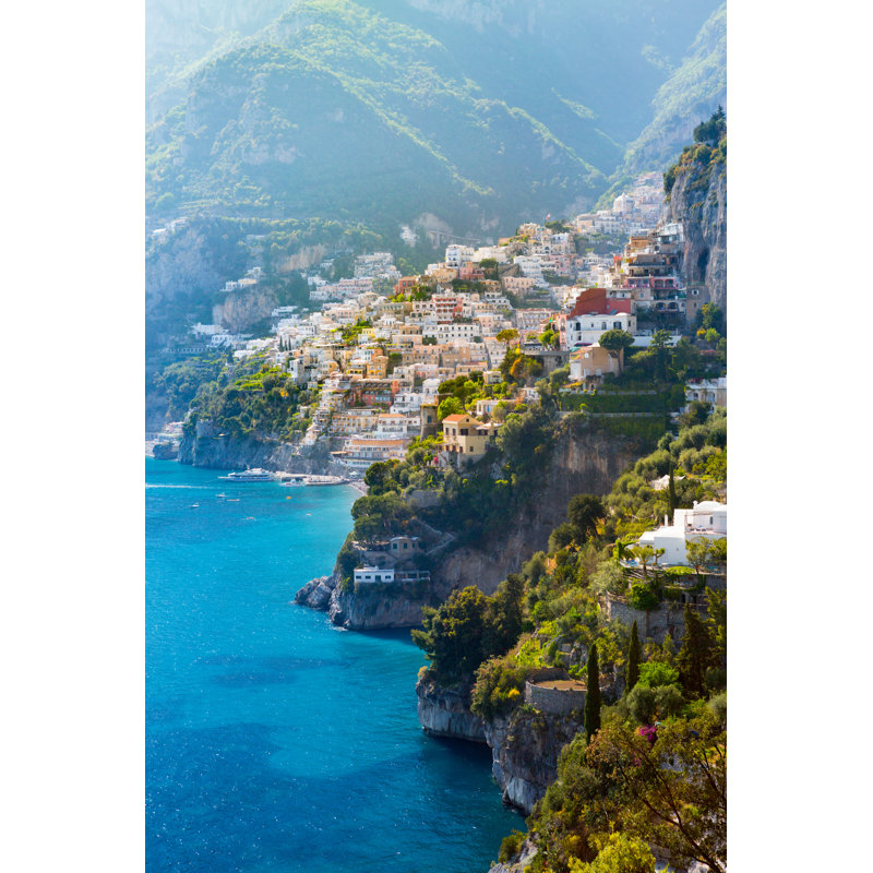 «Positano Cityscape, Italy» par Aleh Varowncha - photographie sur toile tendue, L 12 po x H 18 po