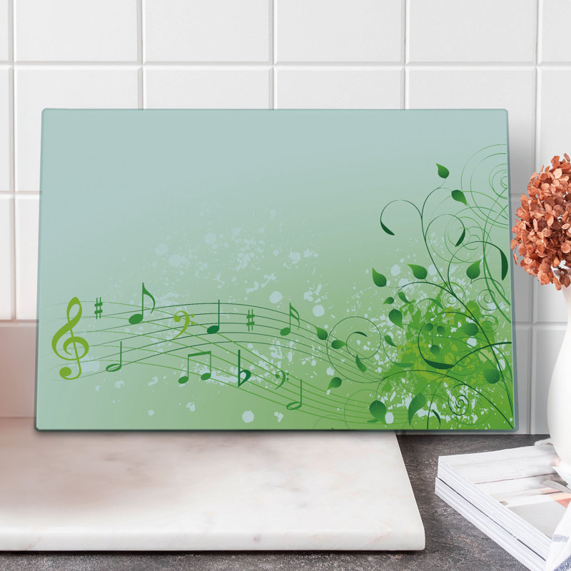 Planche à découper musicale en verre à domicile east urban