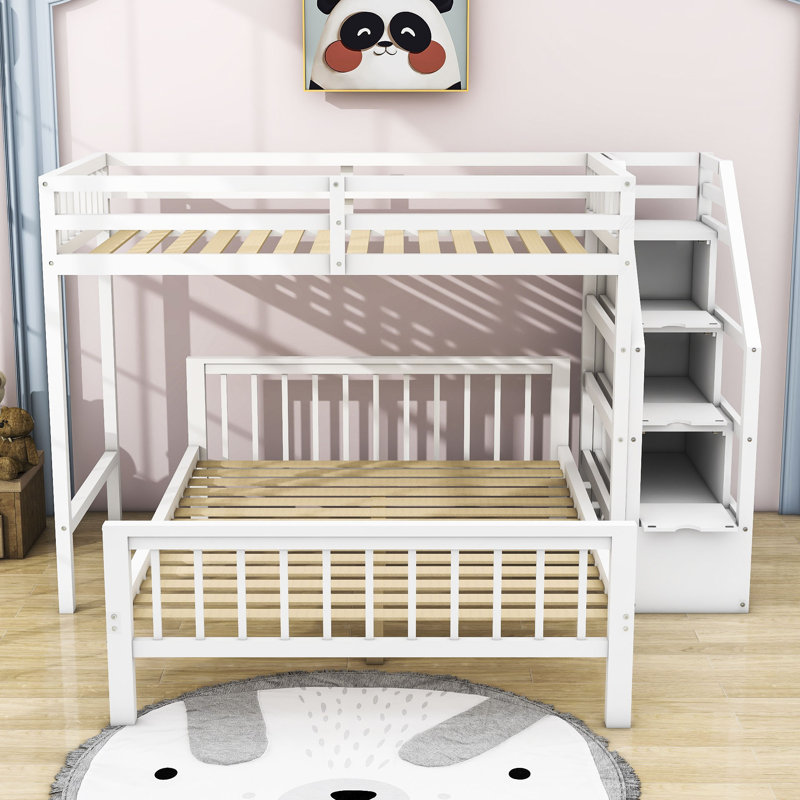 Lits simples superposés en Duky par Harriet Bee, Blanc