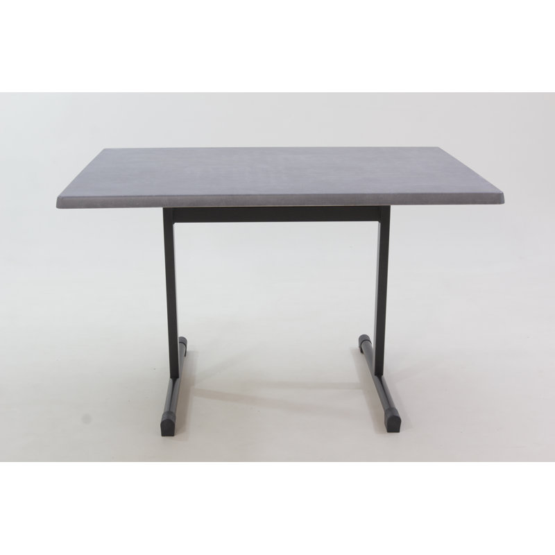 Holbrooke Folding Steel Dining Table, Grey