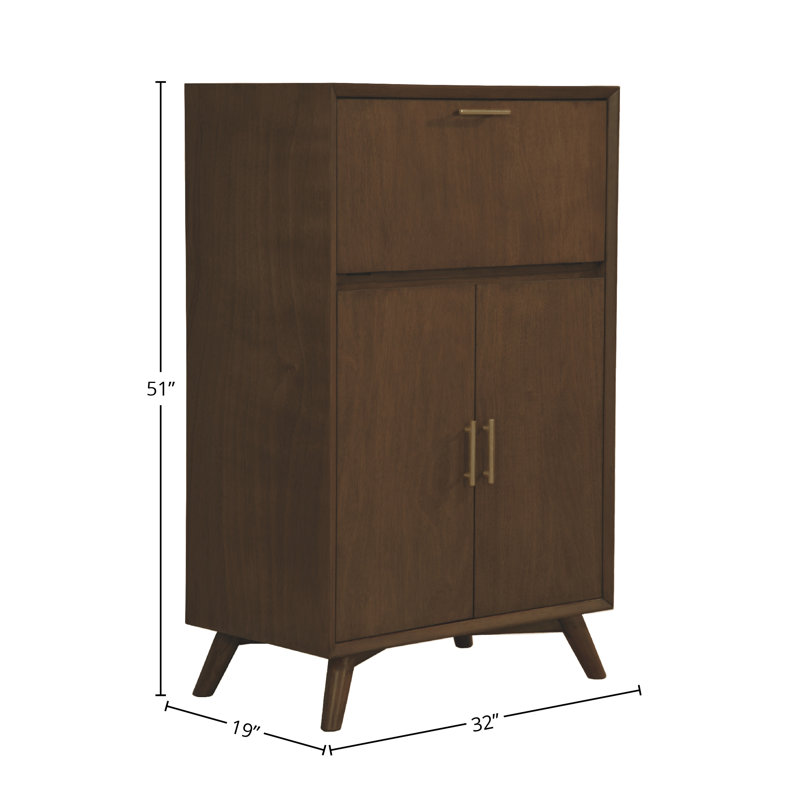Armoire bar Williams, Noyer