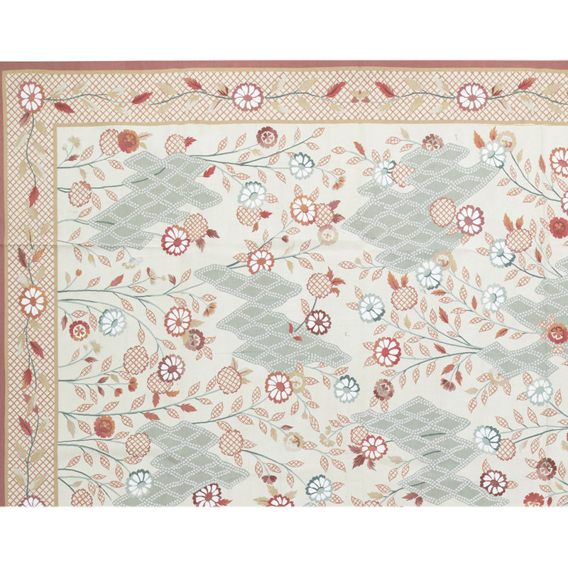 Aubusson Renaissance Wool Floral Area Rug