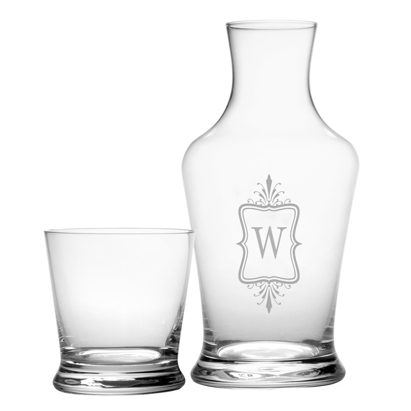 Ensemble de carafe 2 pièces monogramme Hallee, Oui