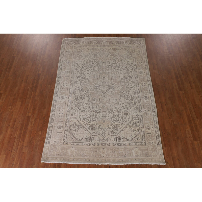 Geometric Distressed Traditional Area Rug 7x10