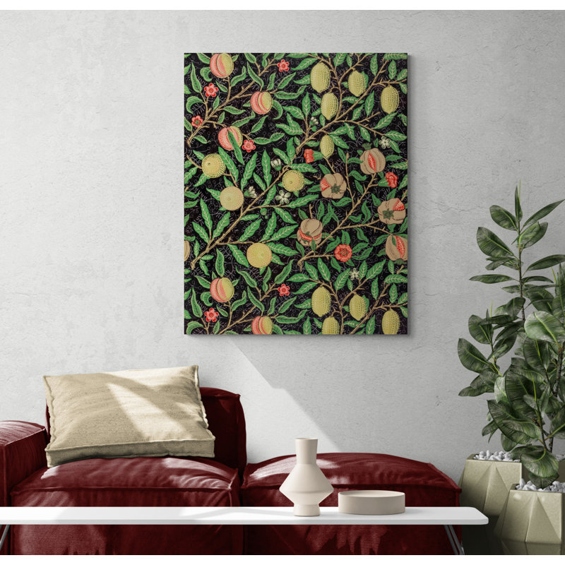 Fruit Pattern - Wrapped Canvas Print, 31.00cm H x 21.00cm W x 4.00cm D
