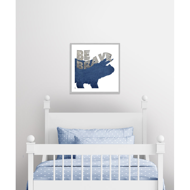 «Be Fierce be Brave», art encadré, H 27,5 po x l 27,5 po x P 1,18 po, Cadre argenté