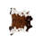 Faux Cowhide Rug | Brown/White | 4.25'x'5-1923327683