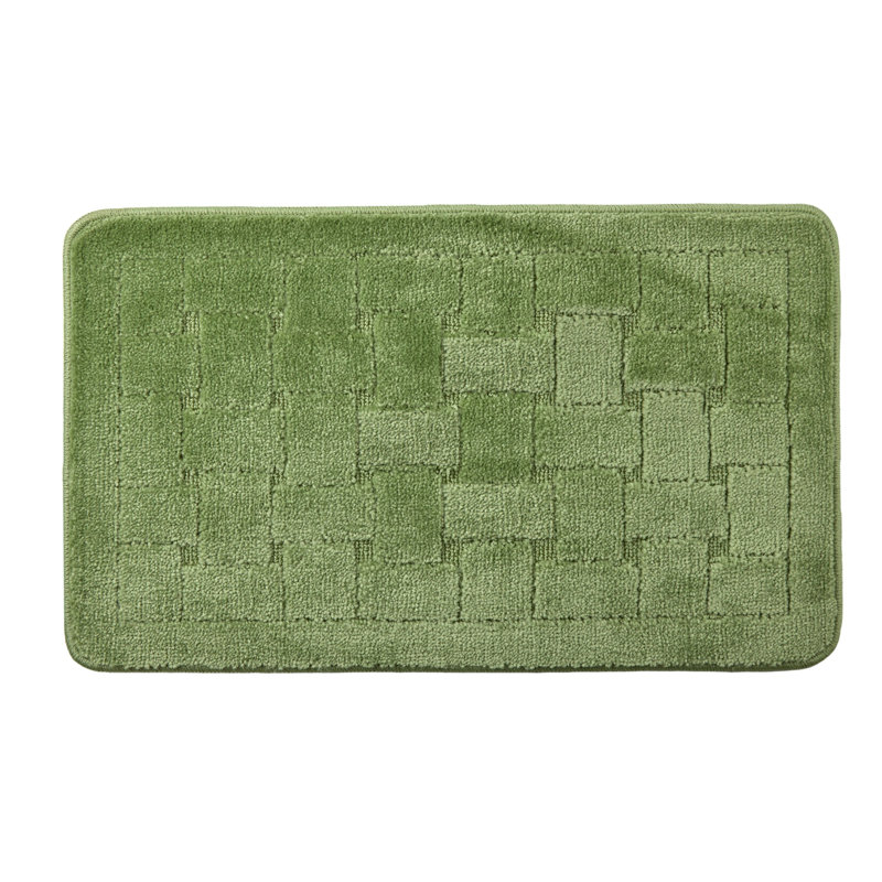 Architha Polypropylene Plastic Non-Slip Bath Mat, Sage Green