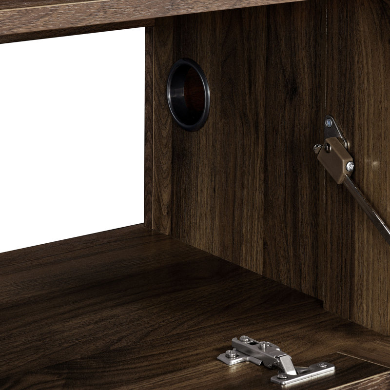 Vaughn 64" Wall Mount TV Stand, Walnut