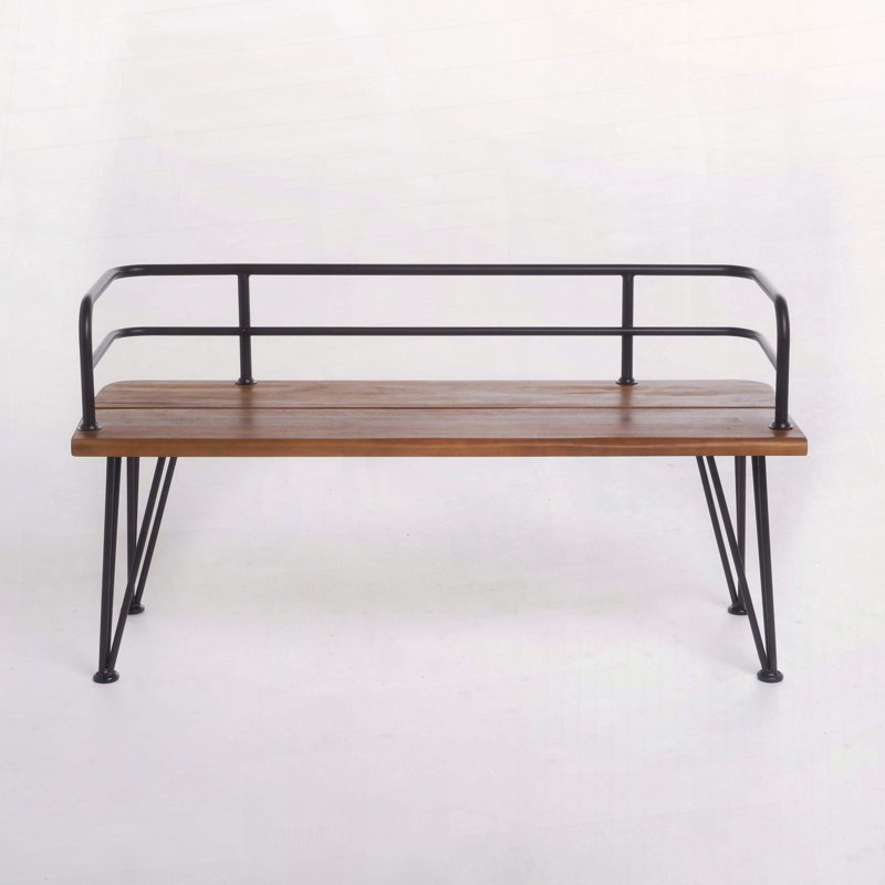 BANC INDUSTRIEL EN BOIS ET MÉTAL