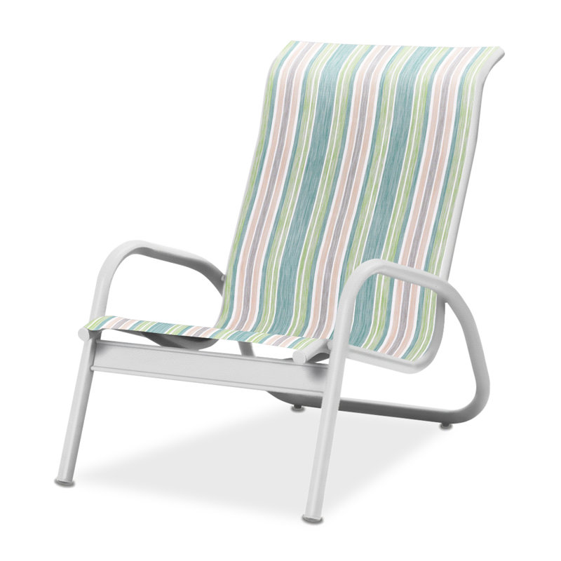 Beach Chair, Navy 13D Sunbrella®, Textured White