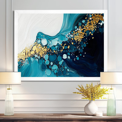 Abstract Aqua Pulse Of The Ocean III - abstract Wall Art Decor